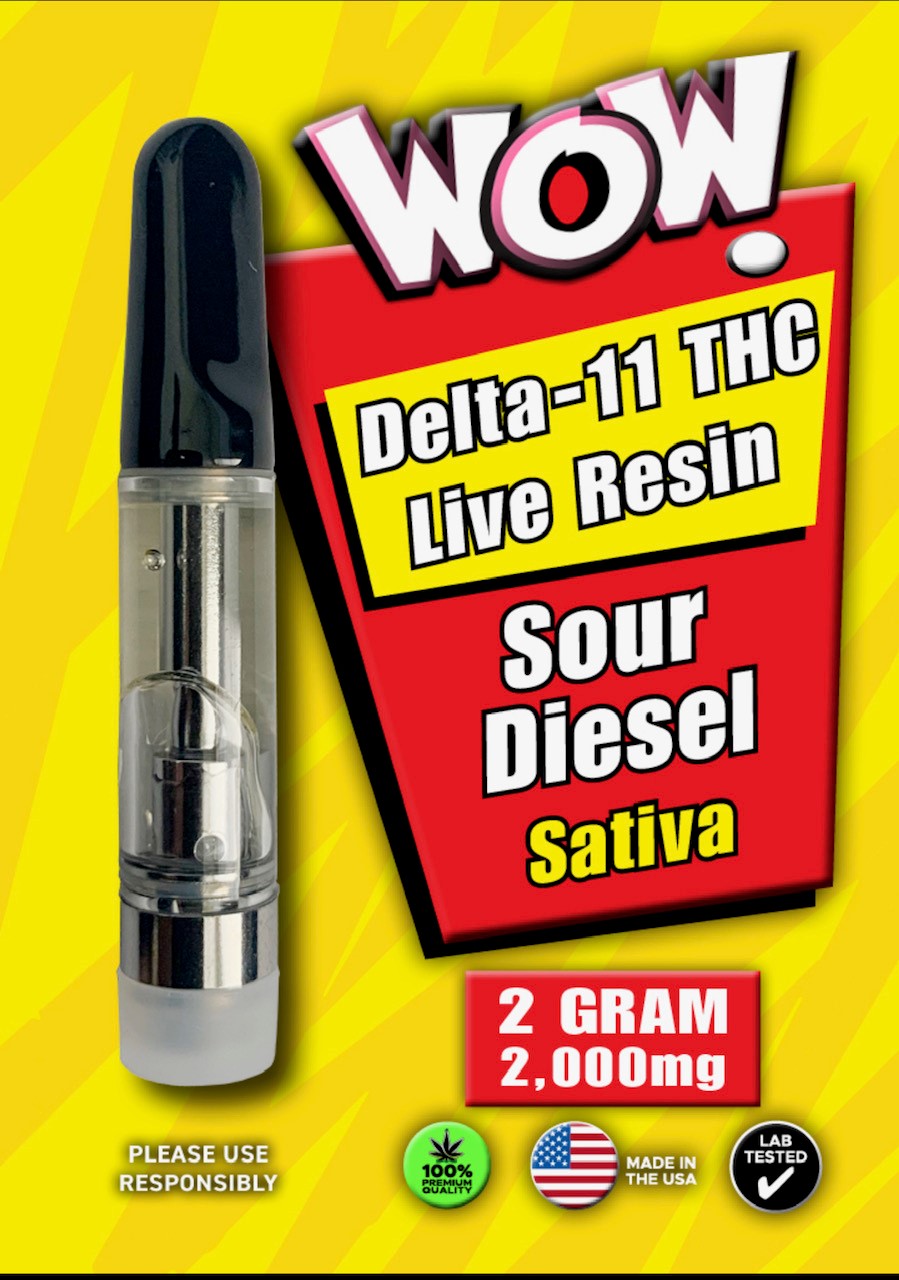 Wow! Delta-11 THC Live Resin 2 Gram 2,000mg Cartridge
