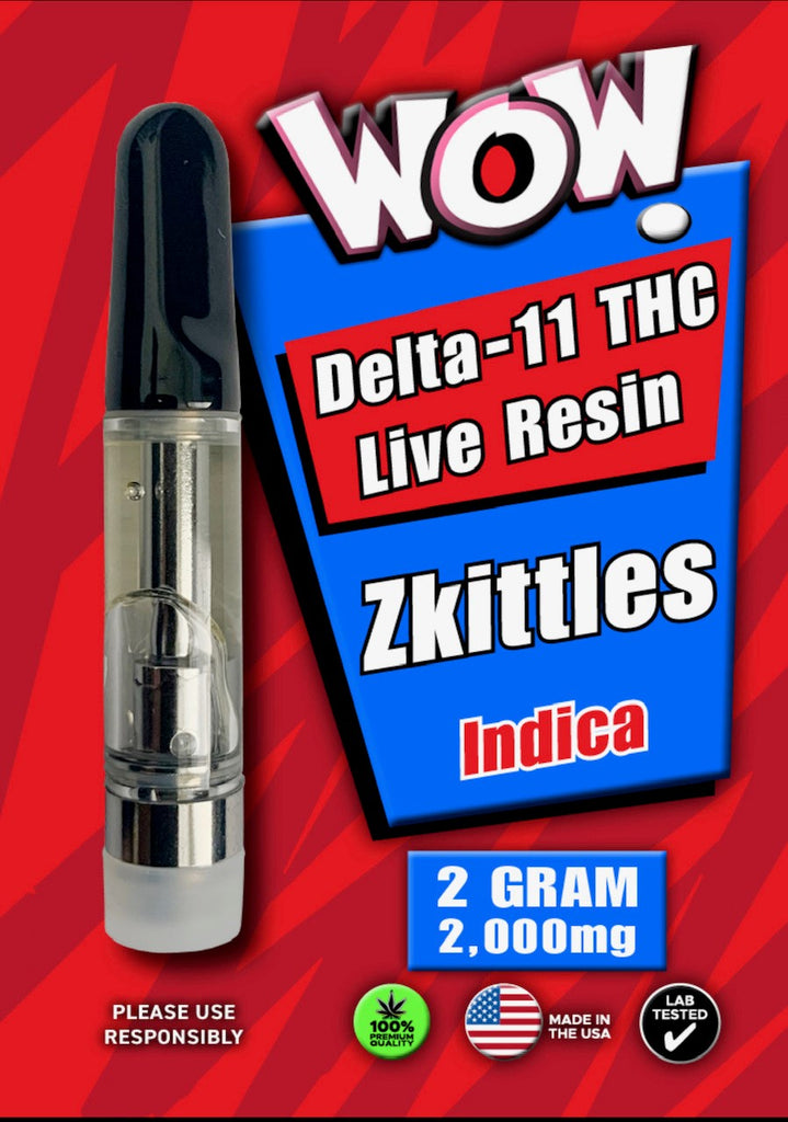 Wow! Delta-11 THC Live Resin 2 Gram 2,000mg Cartridge Indica