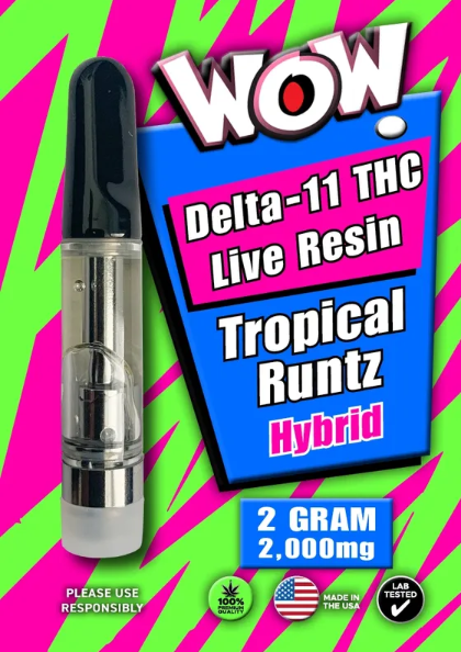 Wow 2 Gram Delta 11 Live Resin Cartridge