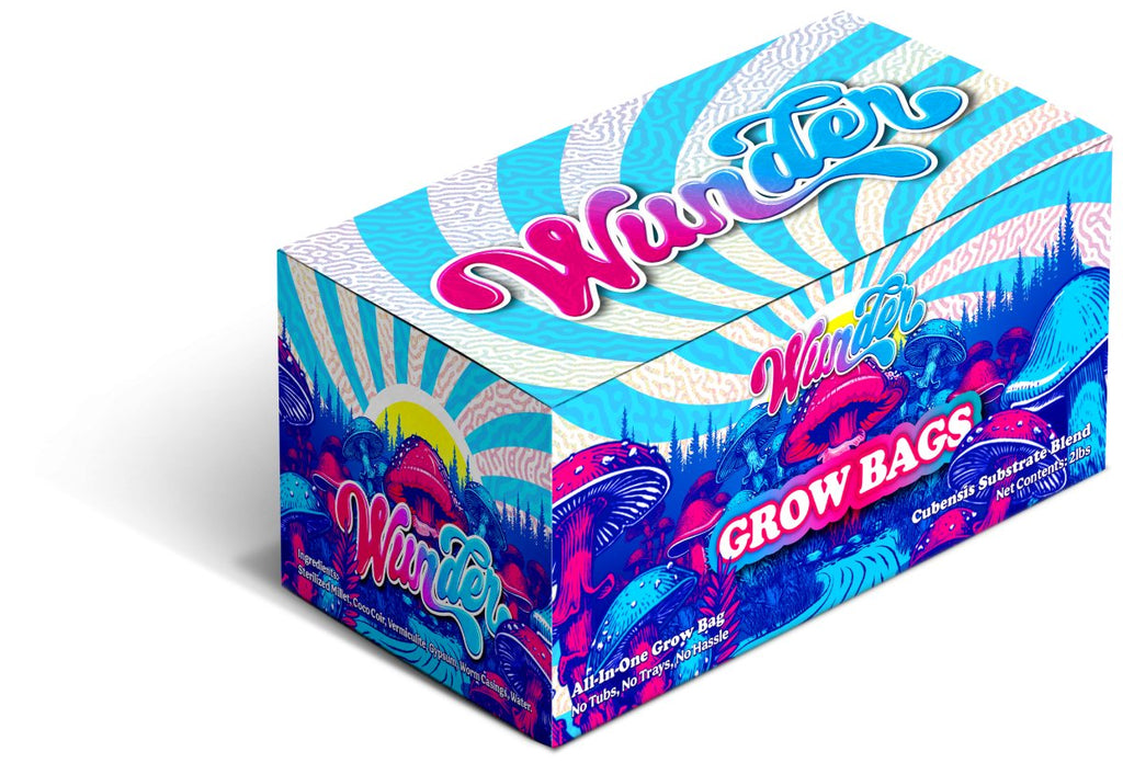 CUBENSIS SUBSTRATE ALL IN ONE GROW BAGS BY WUNDER FOR MUSHROOMS